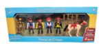 SET X5 FIGURAS PIRATAS DEL OCEANO CON CABALLO Y ACCS COD 7666