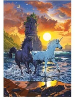 PUZZLE EDUCA X 1000 PIEZAS UNICORNIOS EN LA PLAYA COD 19025 - Imagen 2