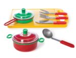 JUEGO DE COCINA OLLAS UTENSILLOS CON TABLA PETIT GOURMET COD N108