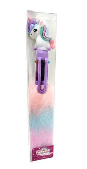 LAPICERA TRENDY STATIONERY UNICORNIO CON PELUCHE VR3 15115 VIOLETA - Imagen 2