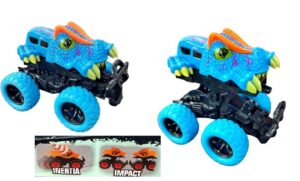 MINI AUTO MONSTER DINOSAURIO A FRICCION VR2 53845 DINO AZUL - Imagen 5