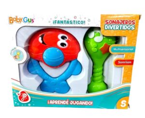 SET X2 SONAJEROS PEZ Y MARACA BABY GUS VR3 51384 MARACA VERDE