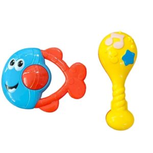 SET X2 SONAJEROS PEZ Y MARACA BABY GUS VR2 51384 MARACA AMARILLA - Imagen 2