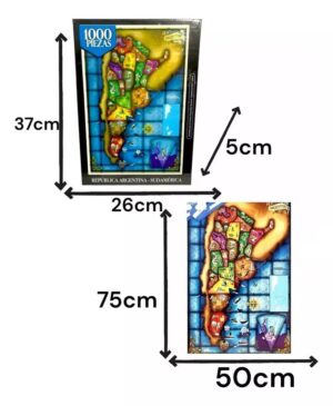 PUZZLE ROMPECABEZAS X 1000 PZS PAISAJES ARGENTINOS VR15 FD176 MAPA ARGENTINA - Imagen 2