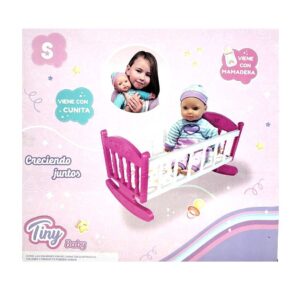 BEBOTE TINY LELE HORA DE DORMIR CON CUNITA VR1 54568 ROPA ROSA - Imagen 4