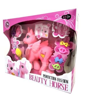 MUÑECA PONY BEAUTY HORSE CON ACCESORIOS VR1 53159 ROSA - Imagen 2