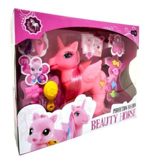 MUÑECA PONY BEAUTY HORSE CON ACCESORIOS VR1 53159 ROSA - Imagen 3