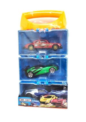 VALIJA CON 3 AUTOS CAJA EXHIBIDORA VR3 A201041 ROJO