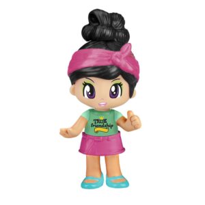 FIGURAS PINYPON X2  MEJORES AMIGAS C/ ACC ORIGINAL VR2 15572 PELO ROSA Y NEGRO - Imagen 3