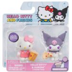 FIGURA PACK X2 HELLO KITTY CON ACCESORIO VR1 HKT0001 KUROMI HELLO KITTY VESTIDO ROSA