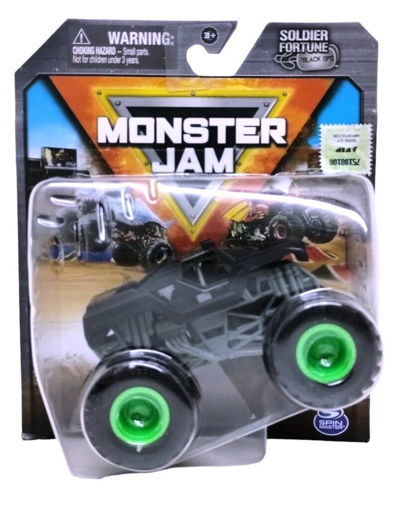 MONSTER JAM VEHICULO 1:64 METAL SURT ORIGINAL VR4 58757 SOLDIER FORTUNE BLACK OPS