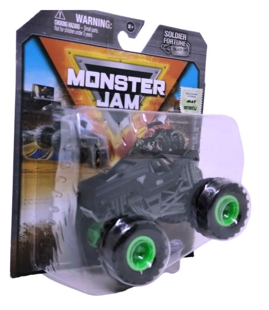 MONSTER JAM VEHICULO 1:64 METAL SURT ORIGINAL VR4 58757 SOLDIER FORTUNE BLACK OPS - Imagen 2