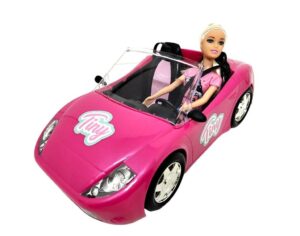 MUÑECA TINY Y SU AUTO DEPORTIVO VR2 53904 REMERA ROSA