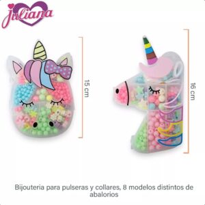 SET BIJOU JULIANA I LOVE UNICORNS EN VALIJITA VR2 SISJUL085 CUERNO MULTICOLOR - Imagen 4