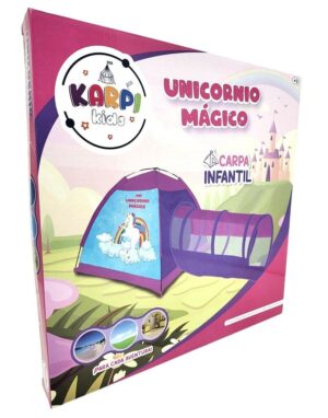 CARPA CASITA INFANTIL UNICORNIO CON TUNEL COD 5606