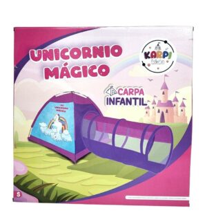 CARPA CASITA INFANTIL UNICORNIO CON TUNEL COD 5606 - Imagen 4