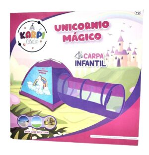 CARPA CASITA INFANTIL UNICORNIO CON TUNEL COD 5606 - Imagen 3