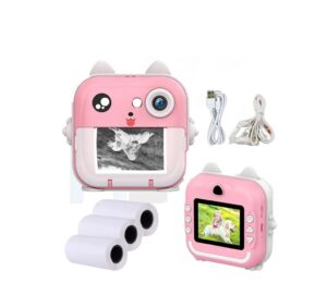 CAMARA IMPRESORA DE FOTOS INFANTIL CON JUEGOS MP3 VR1 Q5 ROSA