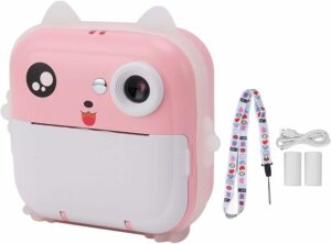 CAMARA IMPRESORA DE FOTOS INFANTIL CON JUEGOS MP3 VR1 Q5 ROSA - Imagen 5