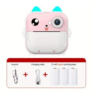 CAMARA IMPRESORA DE FOTOS INFANTIL CON JUEGOS MP3 VR1 Q5 ROSA - Imagen 7
