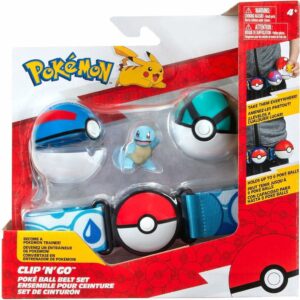 CINTURON POKEMON CON POKEBOLAS Y MINI FIGURA VR1 95283 SQUIRTLE