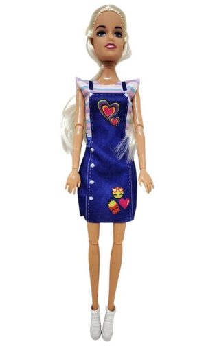 MUÑECA TINY FANTASY ARTICULADA Y SU MONOPATIN VR1 54925 VESTIDO AZUL - Imagen 4