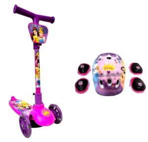 MONOPATIN PRINCESAS PLEGABLE CON KIT DE PROTECCION VR2 12213 VIOLETA