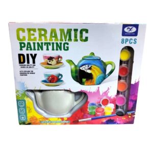 JUEGO DE TE 8 PZAS CERAMICA PARA PINTAR DIDACTICA COD YE00970 - Imagen 3