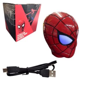 PARLANTE BLUETOOTH CON LUZ LED USB SPIDERMAN VR2 PARLASPIDER ROJO