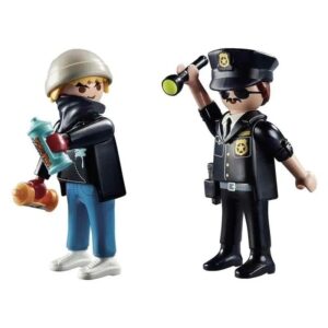 PACK X2 FIGURAS PLAYMOBIL POLICIA Y VANDALO COD 70822 - Imagen 4