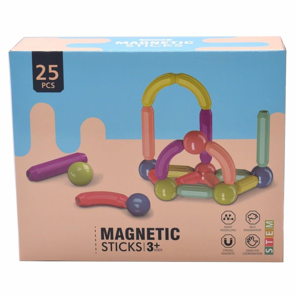 BLOQUES STICKS MAGNETICOS DIDACTICOS 25 PIEZAS COD NA201698 - Imagen 5