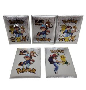 PACK X 5 SOBRES C/10 CARTAS POKEMON PLATEADAS CADA UNA COD F1061-10