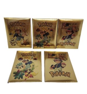 PACK X 5 SOBRES CON 10 CARTAS POKEMON DORADAS CADA UNA COD F1058-10