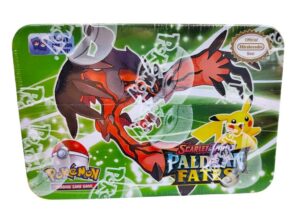 LATA CON 40 CARTAS POKEMON ESCARLATA Y VIOLETA VR2 DEP-16301 MODELO 16302 - Imagen 2