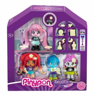 PINYPON X4 FIGURAS TERRIFIC FRIENDS ACCS BRILLAN EN LA OSCURIDAD COD PNY47000