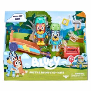 PLAYSET BLUEY CREA AVENTURAS FIGURA C/ ACCESORIOS VR3 17356 RUSTY Y BLUEY Y SU CARRO