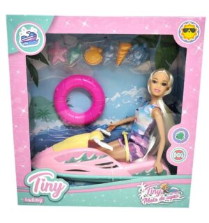 MUÑECA TINY EN SU MOTO DE AGUA CON ACCESORIOS VR1 54457 MULTICOLOR - Imagen 3