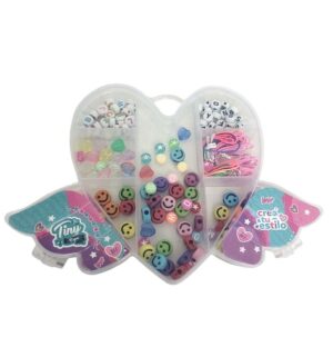 SET BIJOU TINY EN CAJITA ACRILICA CORAZON CON ALAS COD 54938