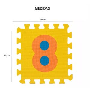 PISO DE GOMA EVA LETRAS Y NUMEROS 9 PIEZAS BABY GUS VR2 55221 NUMEROS - Imagen 3