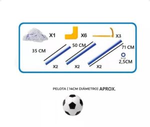 ARCO DE FUTBOL DE PLASTICO PARA ARMAR COD 51120 - Imagen 8