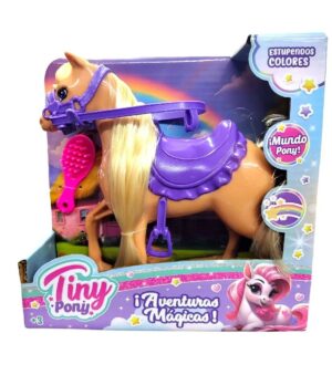 CABALLO TINY AVENTURAS MAGICAS CON CEPILLO DE PELO VR1 55140 MARRON