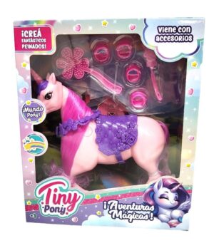 UNICORNIO TINY AVENTURAS MAGICAS CON ACCESORIOS VR2 55142 ROSA