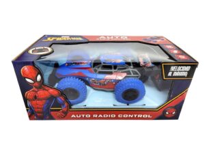 AUTO ARENERO R/C SPIDERMAN RUEDAS DE GOMA VR1 55299 RUEDAS AZULES - Imagen 6