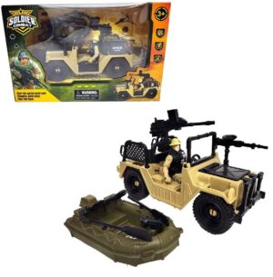 PLAYSET MILITAR SOLDADO AUTO GOMON Y ACCESORIOS COD 55065