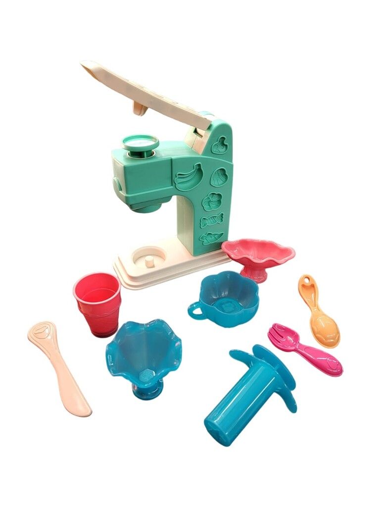 SET MASAS CON ACCESORIOS MAQUINA DE HELADOS PLASTIKIDS VR2 55152 VERDE - Imagen 7