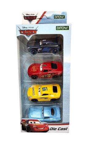 SET X 4 AUTITOS DIE CAST METAL CARS DISNEY COD 2808 - Imagen 5