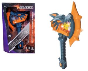 HACHA GALAXIER POWER WEAPON CON LUZ Y SONIDO VR1 IKPW0001 NARANJA