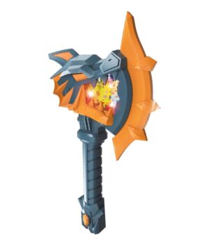 HACHA GALAXIER POWER WEAPON CON LUZ Y SONIDO VR1 IKPW0001 NARANJA - Imagen 2