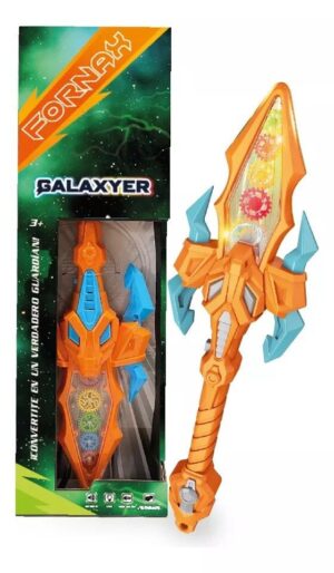 DAGA GALAXIER  POWER WEAPON CON LUZ Y SONIDO VR2 IKPW0002 NARANJA