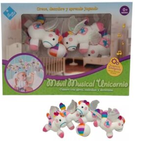 MOVIL MUSICAL UNICORNIO EL DUENDE AZUL VR1 7832 ROSA